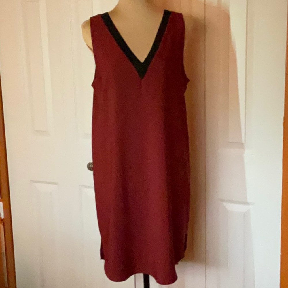 Trouvé Burgundy/Black Dress, Size Medium